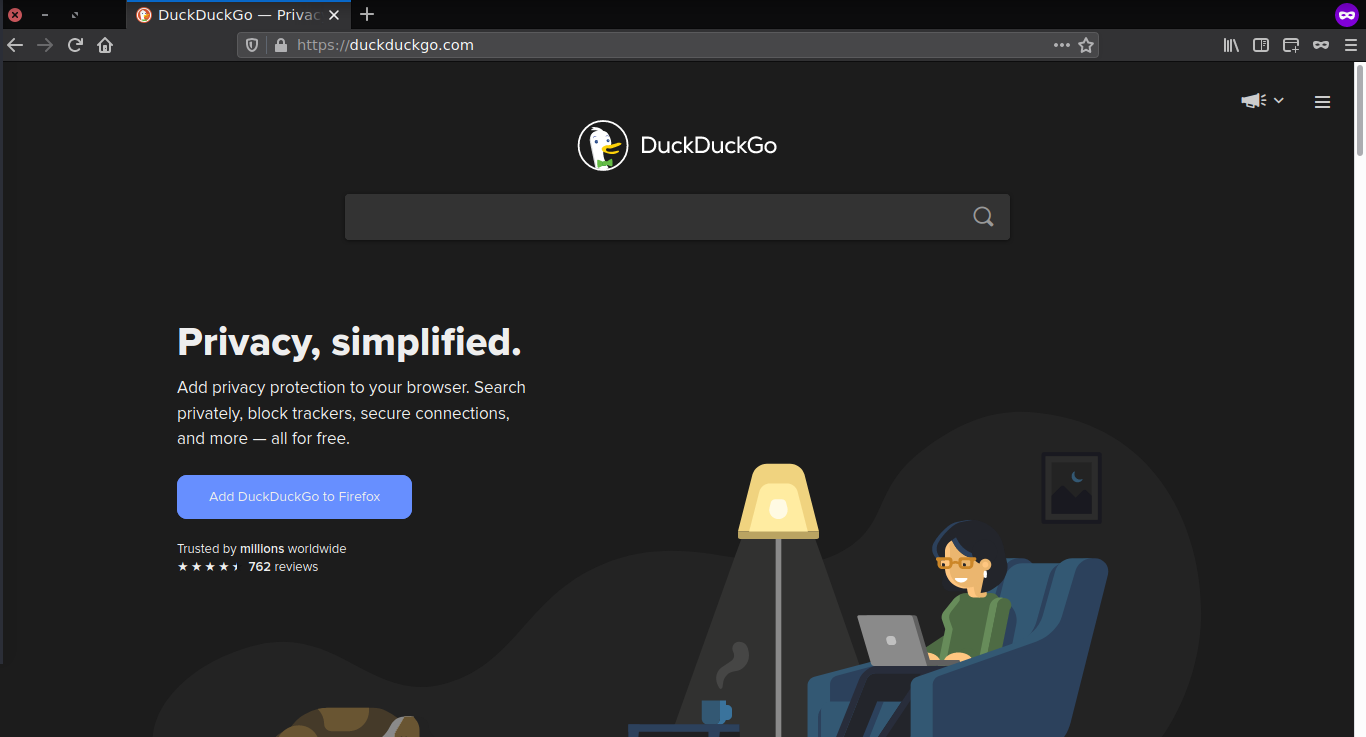 duckduckgo in dark mode