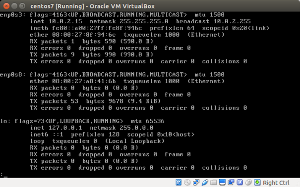 ifconfig result