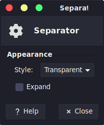 Xfce4 panel separator